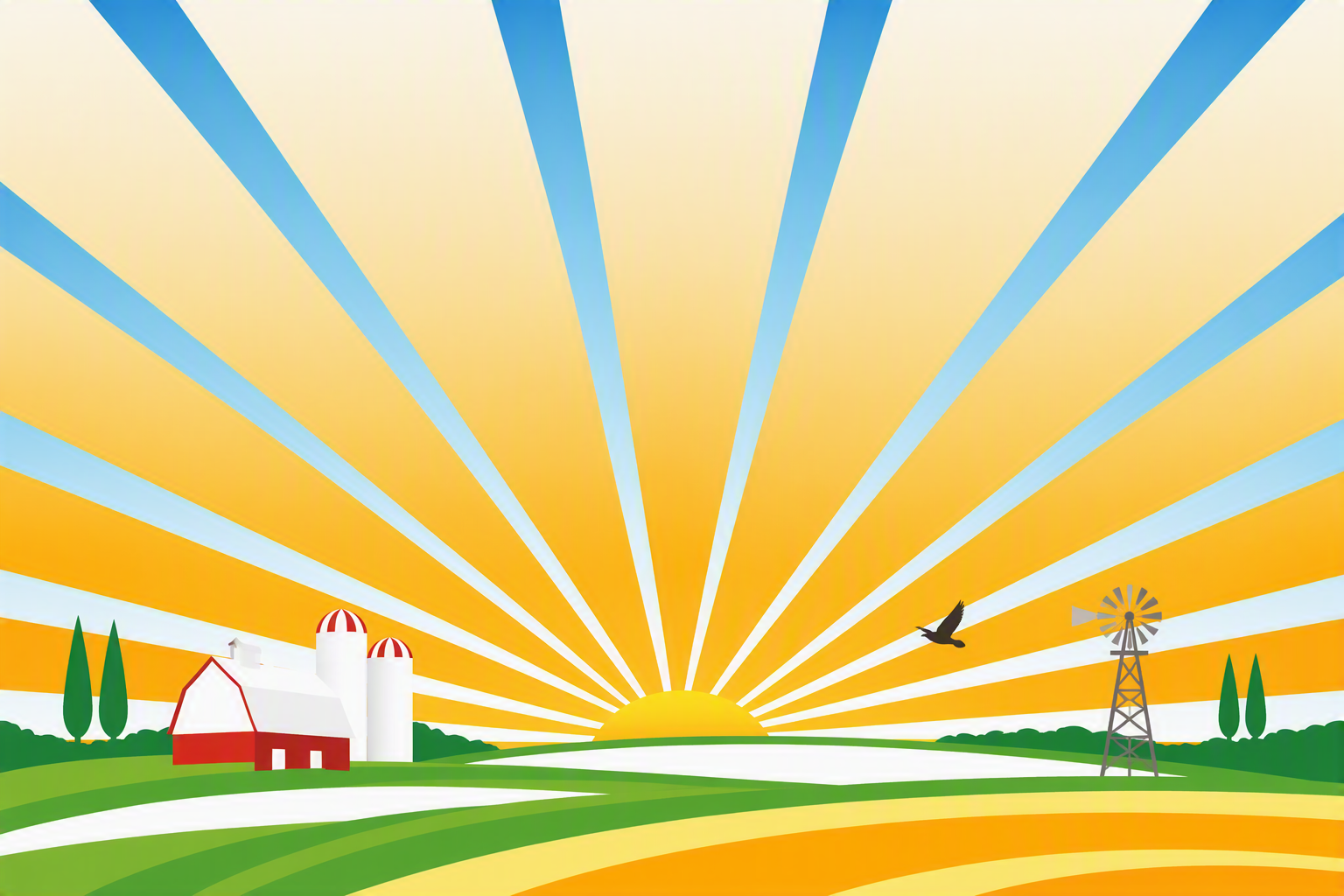 Sunrise over the Riley's farm - A Farm Original Since 1974