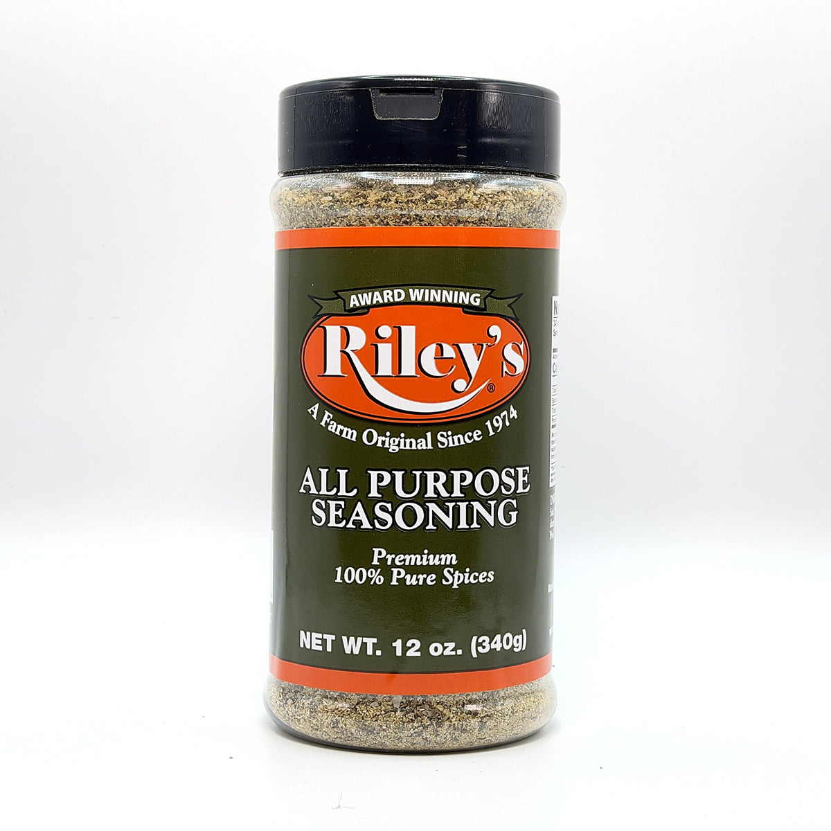 Riley's All Purpose Seasoning 12 oz jar, front