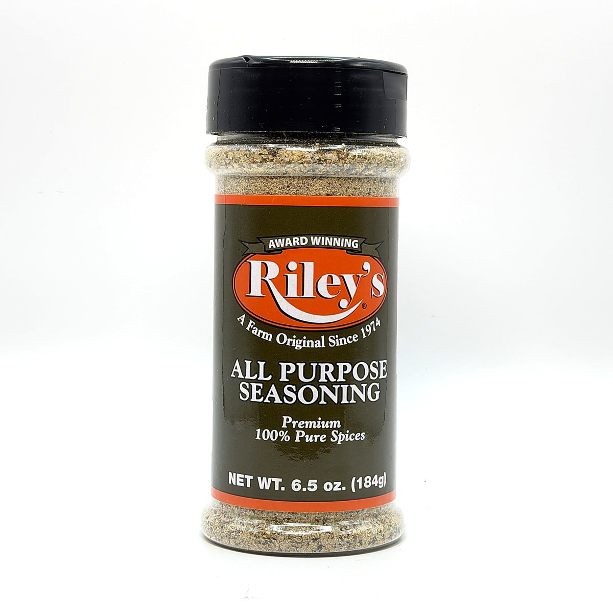 Riley's All Purpose Seasoning 6.5 oz jar, front