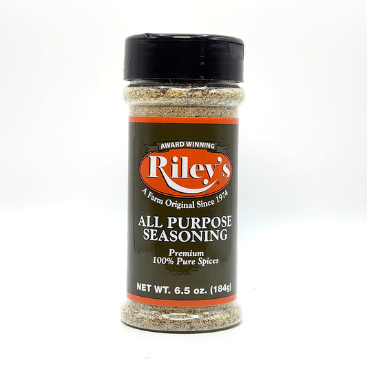 Riley's All Purpose Seasoning 6.5 oz jar, front