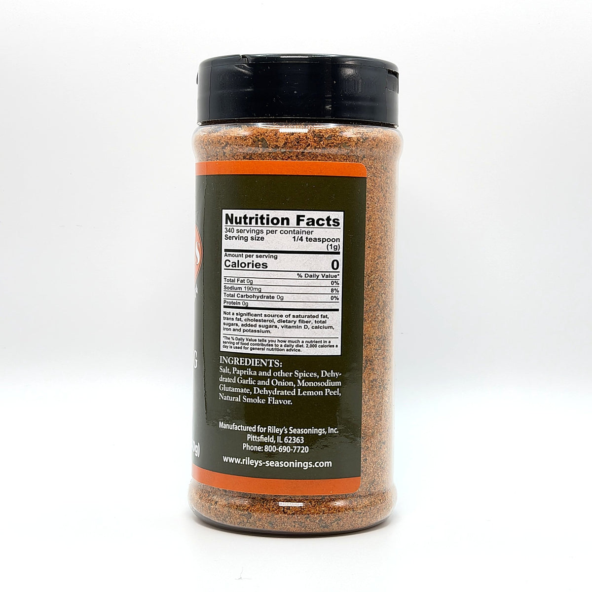 Riley's Cajun Seasoning 12 oz, nutrition facts and ingredients