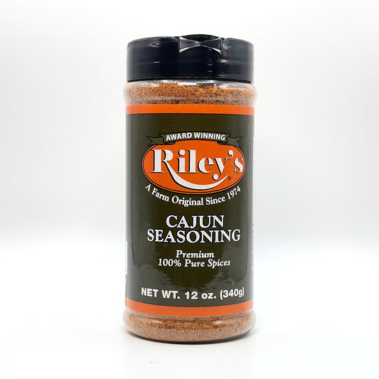 Riley's Cajun Seasoning 12 oz jar, front