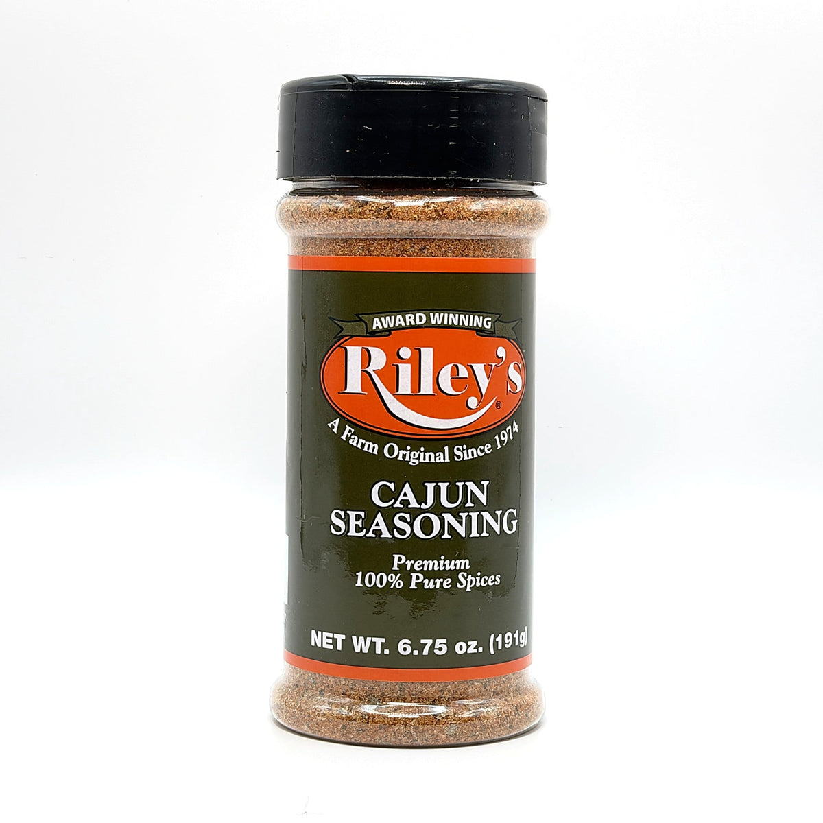 Riley's Cajun Seasoning 6.75 oz jar, front