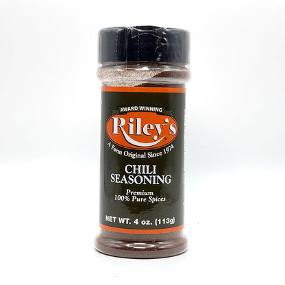 Riley's Chili Seasoning 4 oz jar, front