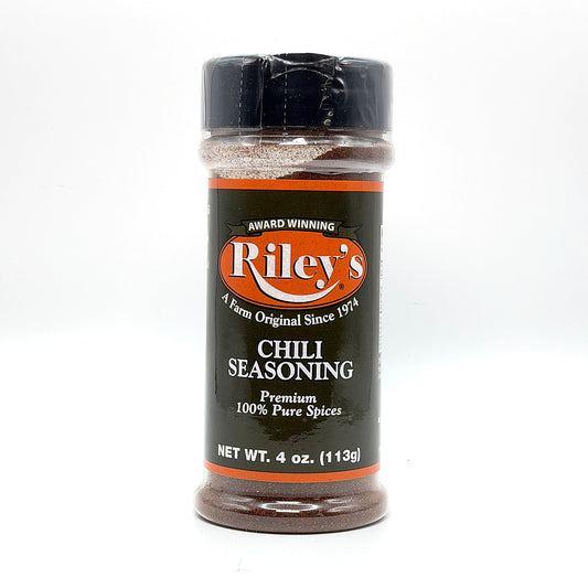 Riley's Chili Seasoning 4 oz jar, front