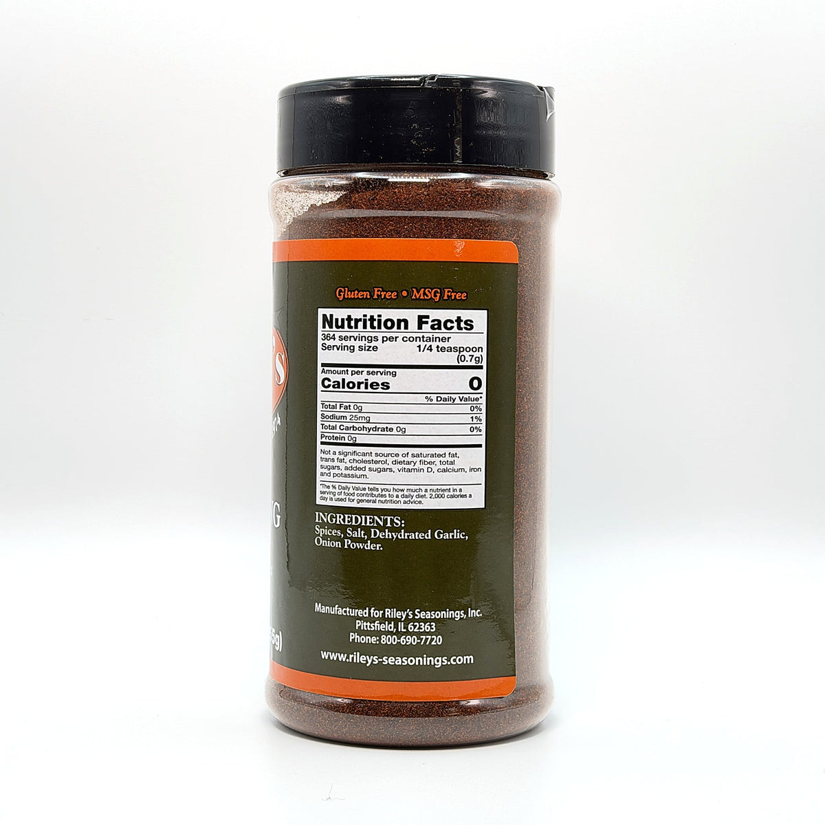 Riley's Chili Seasoning 9 oz, nutrition facts and ingredients