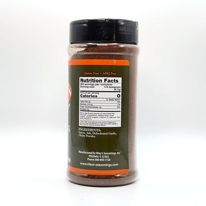 Riley's Chili Seasoning 9 oz, nutrition facts and ingredients