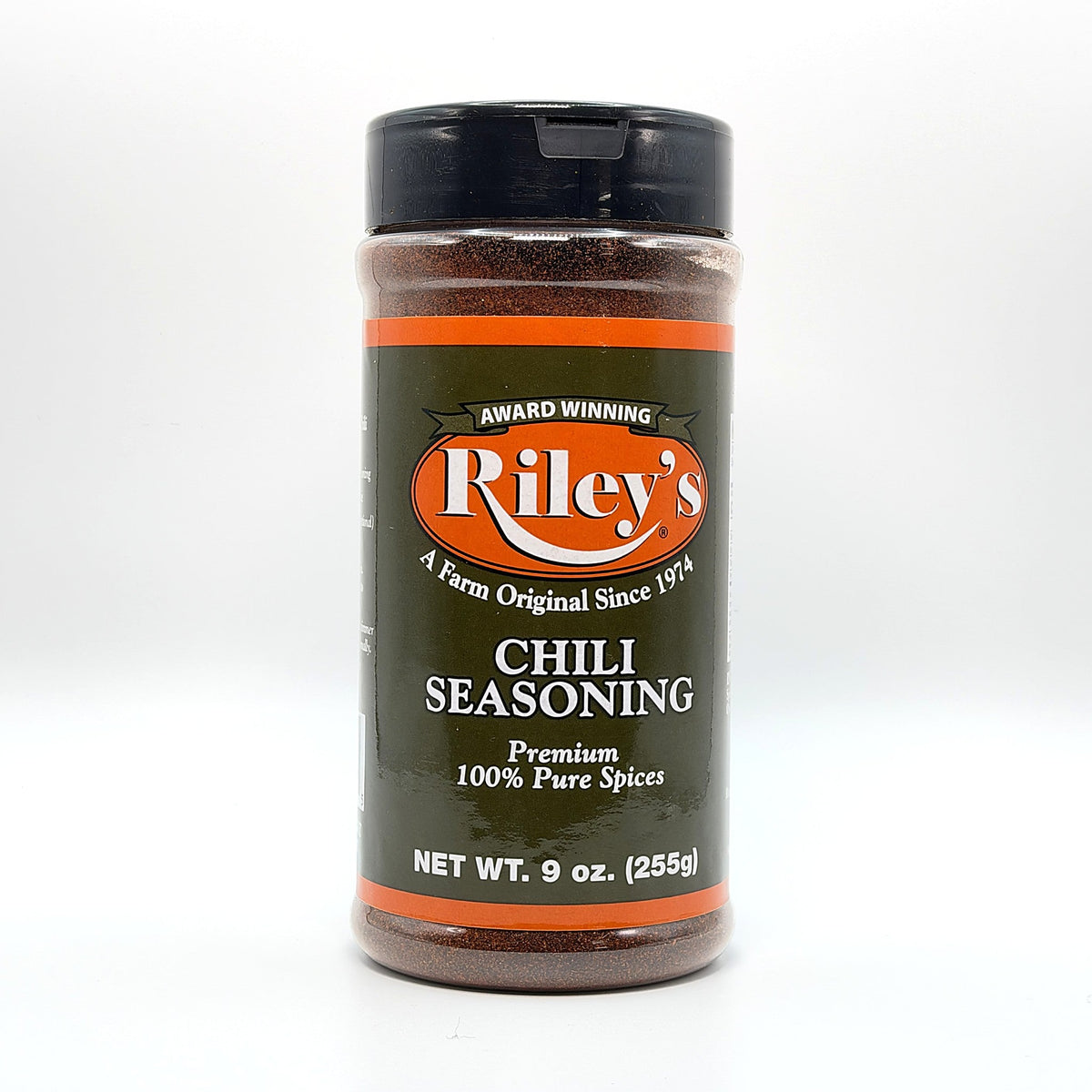 Riley's Chili Seasoning 9 oz jar, front