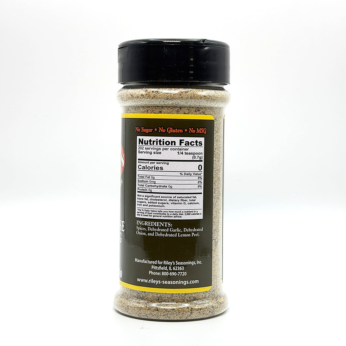 Riley's Salt Free All Purpose Seasoning 5 oz, nutrition facts and ingredients
