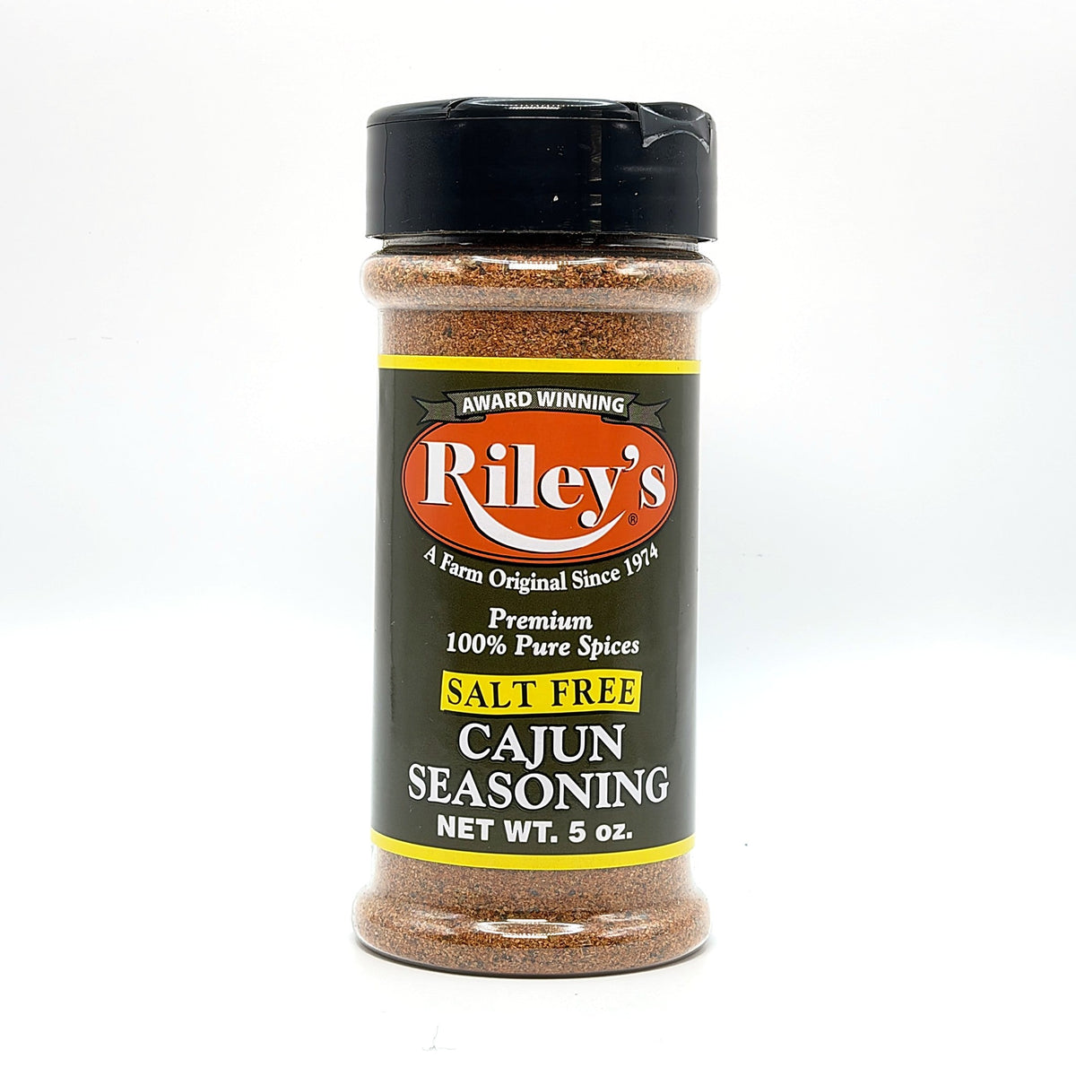 Riley's Salt Free Cajun Seasoning 5 oz jar, front