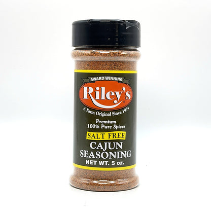 Riley's Salt Free Cajun Seasoning 5 oz jar, front