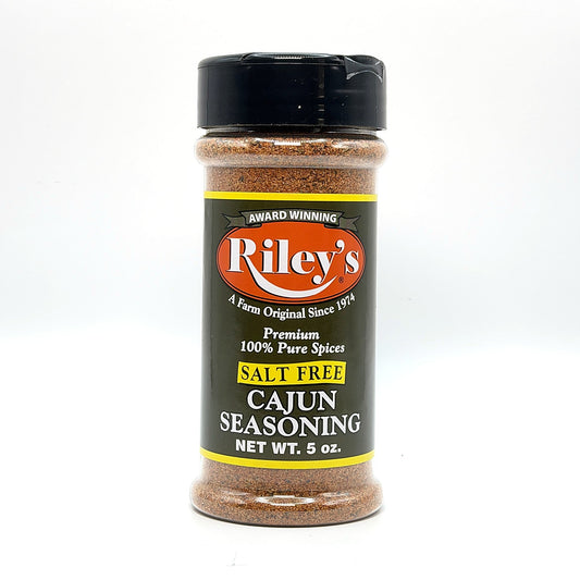 Riley's Salt Free Cajun Seasoning 5 oz jar, front